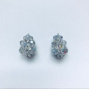 Vintage Tree Shape Crystal Earrings